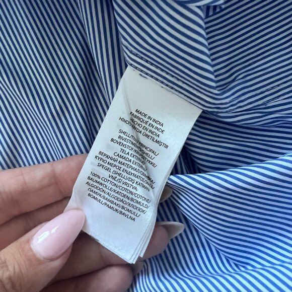 Polo Ralph Lauren Regent Custom Fit Striped Poplin Shirt - Picture 7 of 7